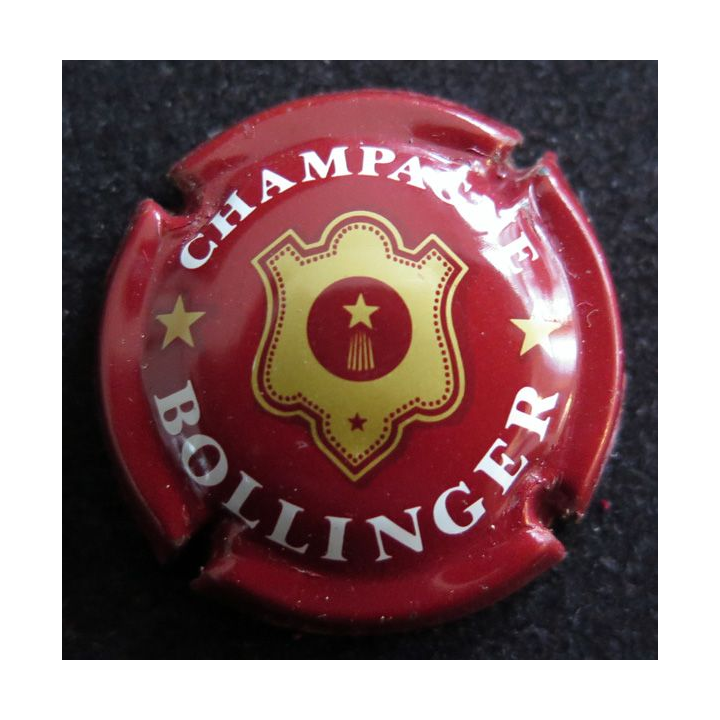 Capsule Muselet de bouteille de champagne BOLLINGER n° 31 Bordeaux et Or