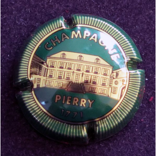 Capsule Muselet de bouteille de champagne GOBILLARD n°3 vert et or, striée
