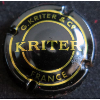 Capsule muselet de crémant de Bourgogne KRITER n° 1a Rouge métallisé et or