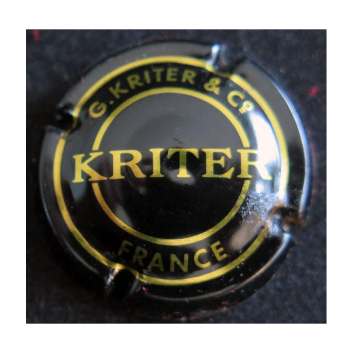 Capsule muselet de crémant de Bourgogne KRITER n° 1a Rouge métallisé et or
