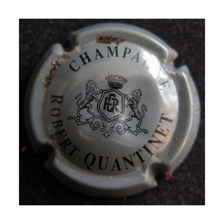 Capsule Muselet de bouteille de champagne QUANTINET Robert n° 2 Gris