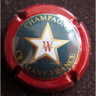 Capsule Muselet de bouteille de champagne WANNER BOUGE n° 3 petit W rouge