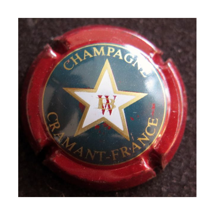 Capsule Muselet de bouteille de champagne WANNER BOUGE n° 3 petit W rouge
