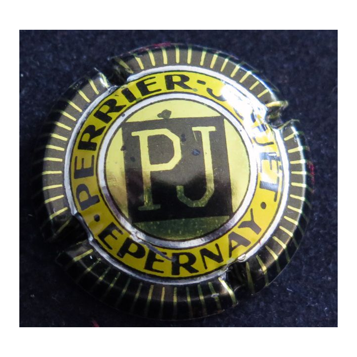 Capsule Muselet de bouteille de champagne PERRIER-JOUET n° 52 Jaune, or et noir