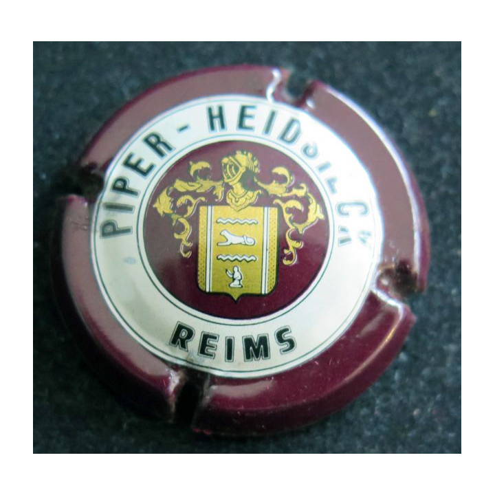 Capsule Muselet de bouteille de champagne PIPER-HEIDSIECK n° 101 Contour Bordeaux