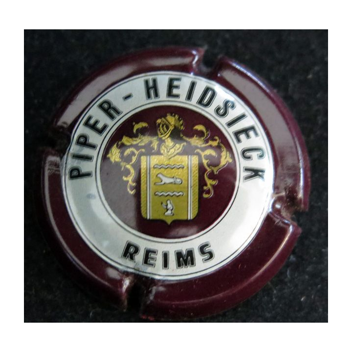 Capsule Muselet de bouteille de champagne PIPER-HEIDSIECK n° 101 Contour Bordeaux