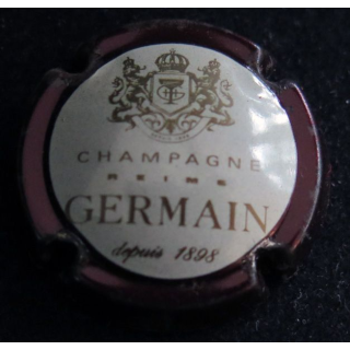 Capsule Muselet de bouteille de champagne GERMAIN H. n° 28 contour marron