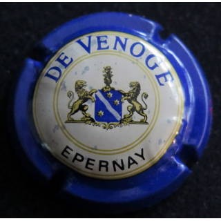 Capsule Muselet de bouteille de champagne DE VENOGE n° 8 Bleu barre blanche