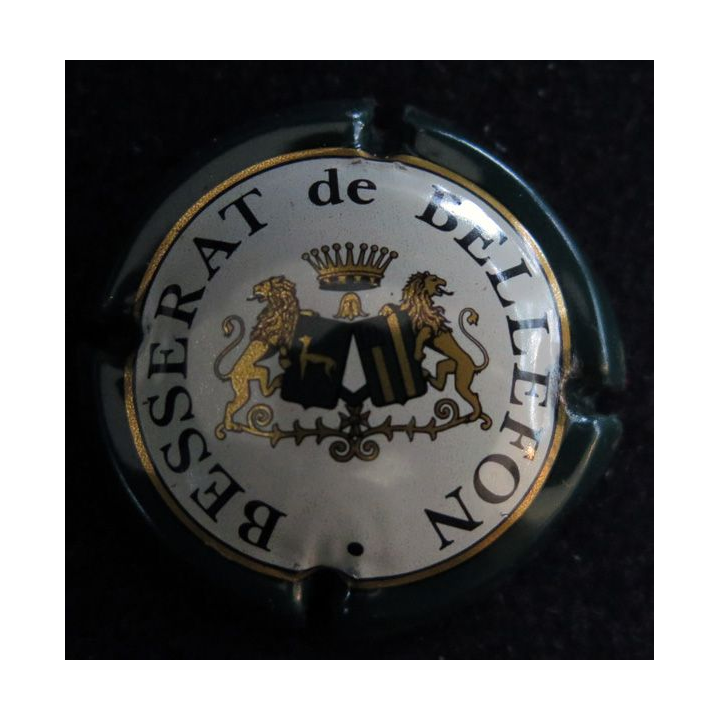 Capsule Muselet de bouteille de champagne BESSERAT DE BELLEFON n° 11a bleu écusson 2 barres or
