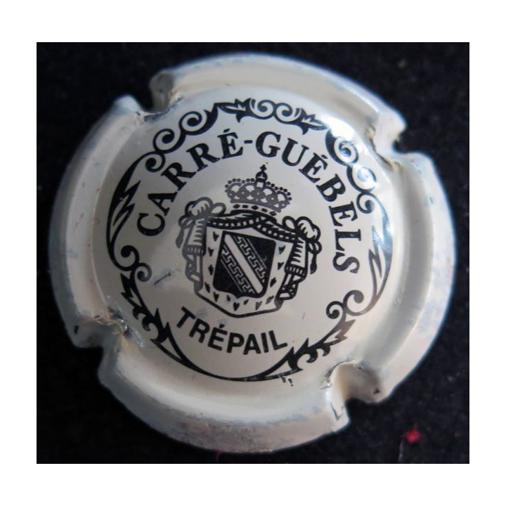 Capsule Muselet de bouteille de champagne CARRÉ-GUÉBELS n° 1 blanc