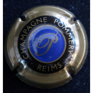 Capsule Muselet de bouteille de champagne POMMERY n° 60 Cuivre intérieur bleu