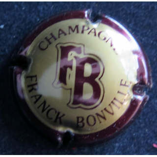 Capsule Muselet de bouteille de champagne BONVILLE FRANCK n° 4 Bordeaux et or