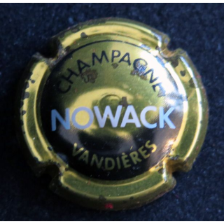 Capsule Muselet de bouteille de champagne NOWACK n° 1 Or, noir et blanc