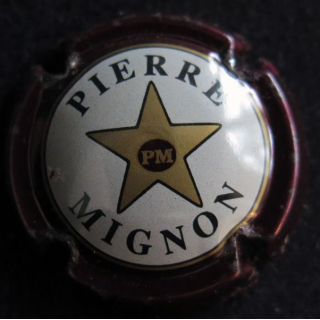 Capsule Muselet de bouteille de champagne MIGNON Pierre n° 10 contour Marron