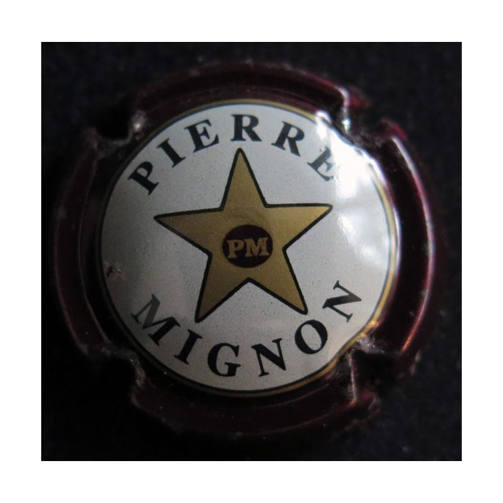 Capsule Muselet de bouteille de champagne MIGNON Pierre n° 10 contour Marron