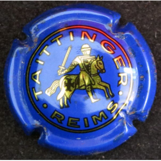 Capsule Muselet de bouteille de champagne TAITTINGER n° 65 Bleu et Or