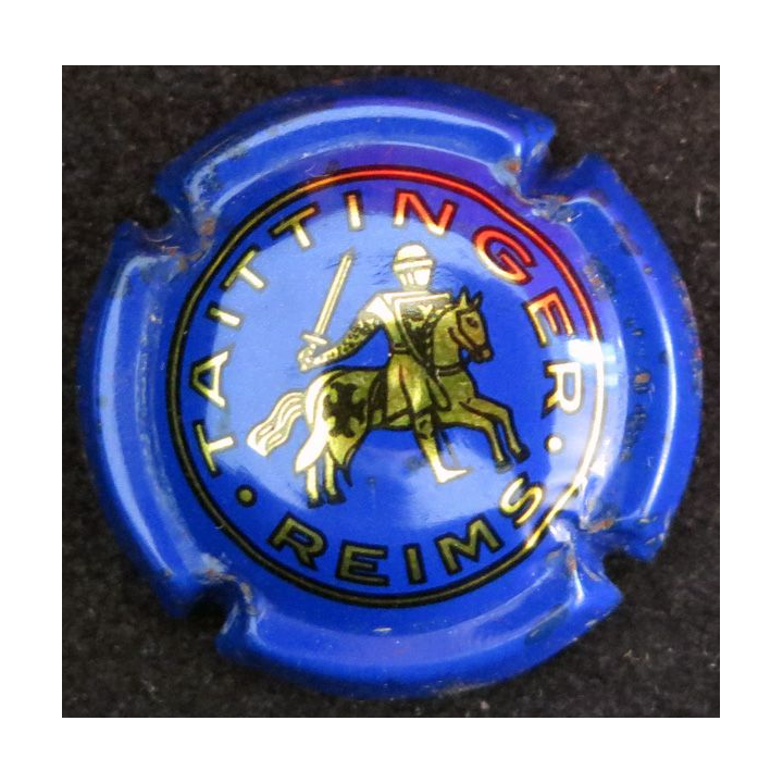 Capsule Muselet de bouteille de champagne TAITTINGER n° 65 Bleu et Or