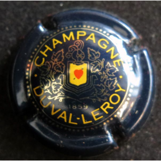 Capsule Muselet de bouteille de champagne DUVAL-LEROY n° 5 Bleu Foncé, or et jaune orangé
