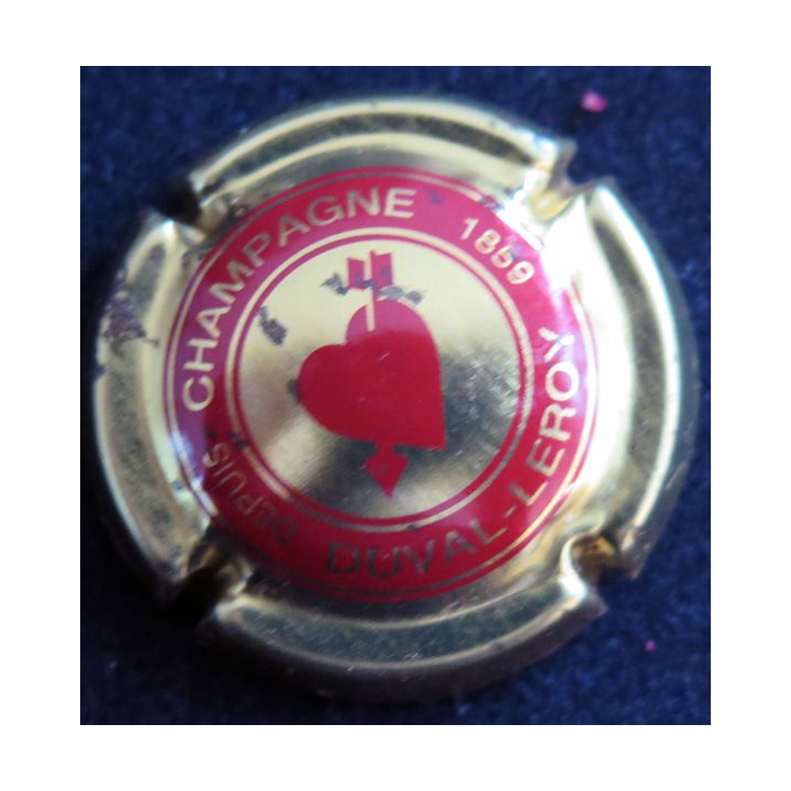 Capsule Muselet de bouteille de champagne DUVAL-LEROY n° 31 Rose contour Or