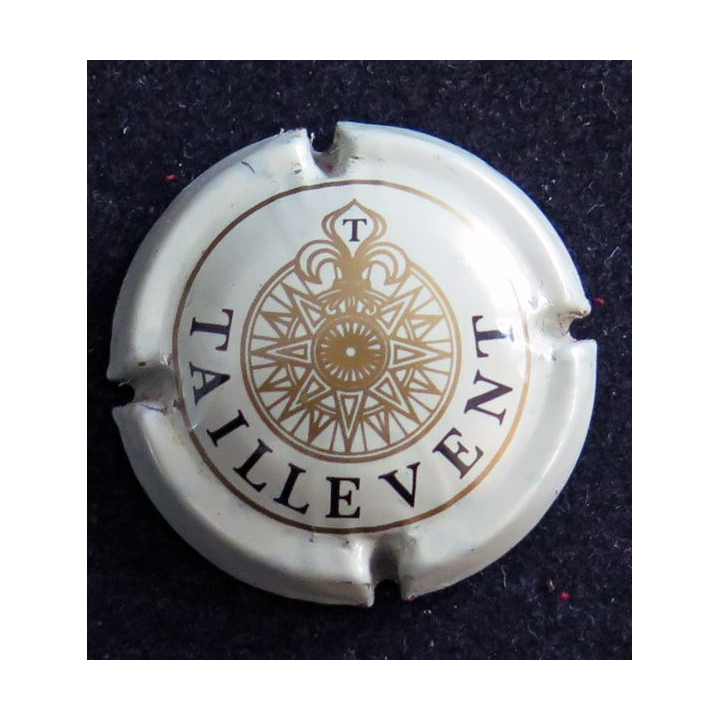 Capsule Muselet de bouteille de champagne TAILLEVENT n° 1 Gris, noir et or