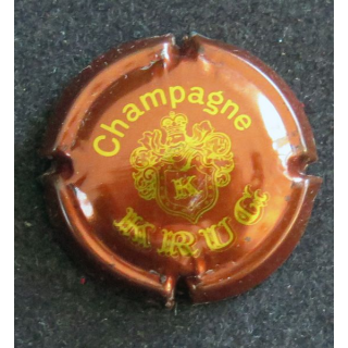 Capsule Muselet de bouteille de champagne KRUG n° 36 Bordeaux et or
