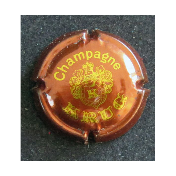 Capsule Muselet de bouteille de champagne KRUG n° 36 Bordeaux et or