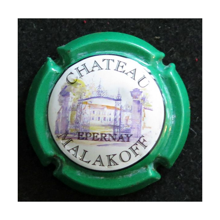 Capsule Muselet de bouteille de champagne MALAKOFF n° 7 Vert