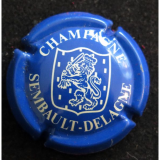 Capsule Muselet de bouteille de champagne SEMBAULT-DELAGNE n° 1 Bleu et blanc