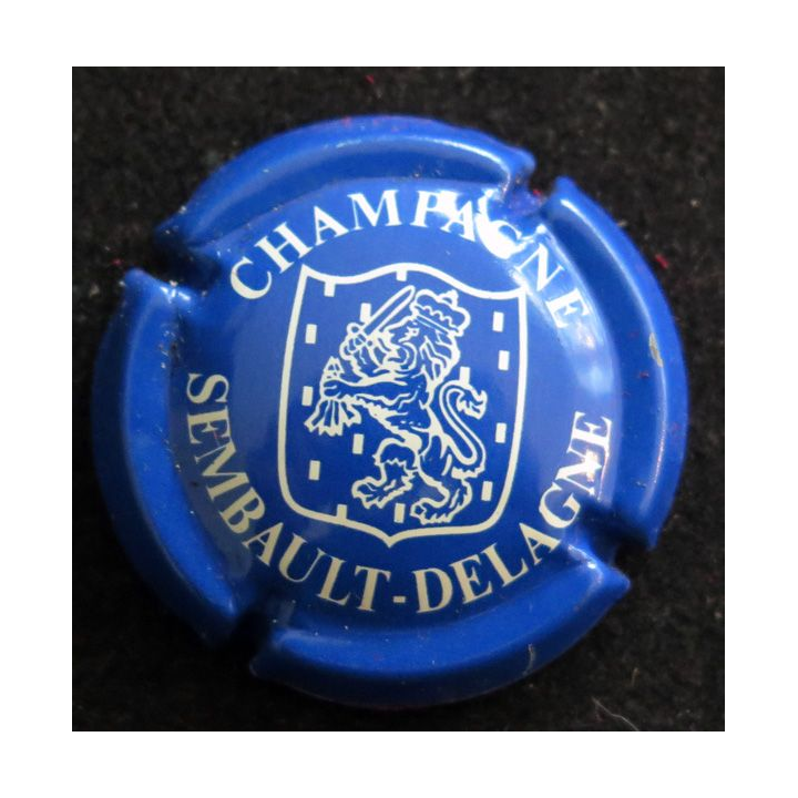Capsule Muselet de bouteille de champagne SEMBAULT-DELAGNE n° 1 Bleu et blanc