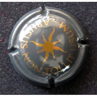 Capsule Muselet de bouteille de champagne LARMANDIER n° 1 Gris foncé et or