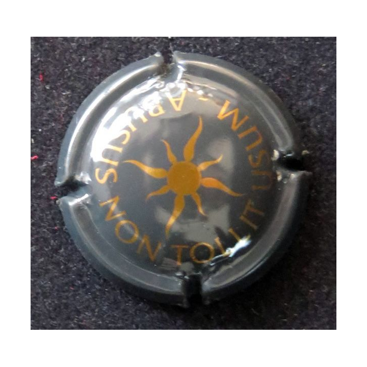 Capsule Muselet de bouteille de champagne LARMANDIER n° 1 Gris foncé et or
