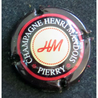 Capsule Muselet de bouteille de champagne MANDOIS Henri n° 5 centre crème