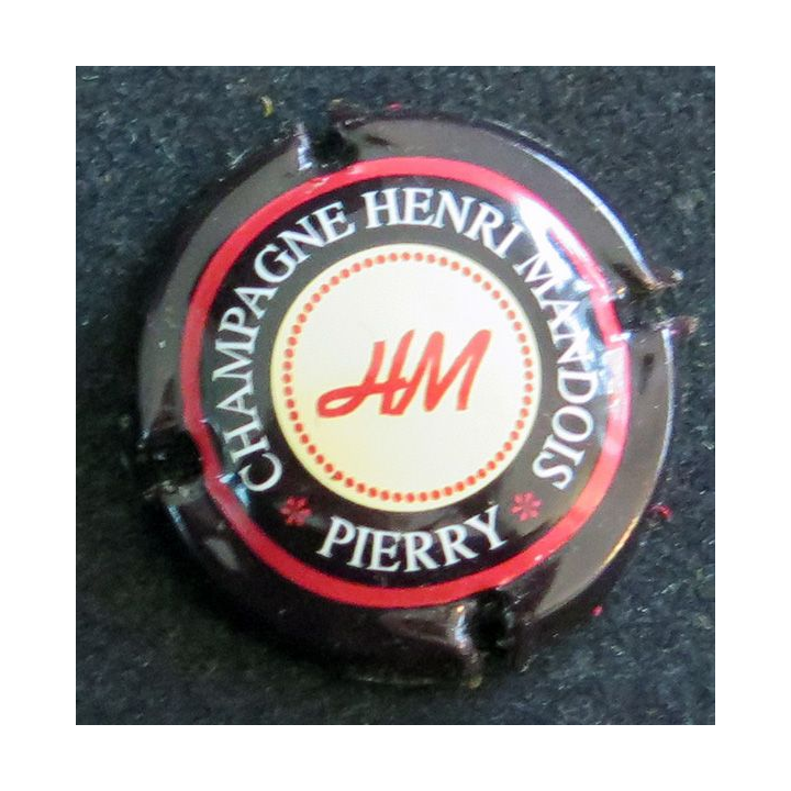 Capsule Muselet de bouteille de champagne MANDOIS Henri n° 5 centre crème