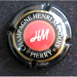 Capsule Muselet de bouteille de champagne MANDOIS Henri n° 0  centre Bordeaux et Or vif