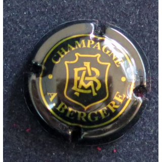 Capsule Muselet de bouteille de champagne BERGERE A. n° 6 Noir et or