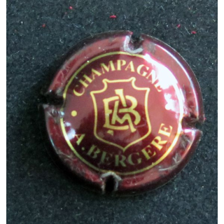 Capsule Muselet de bouteille de champagne BERGERE A. n° 2 Bordeaux et Or