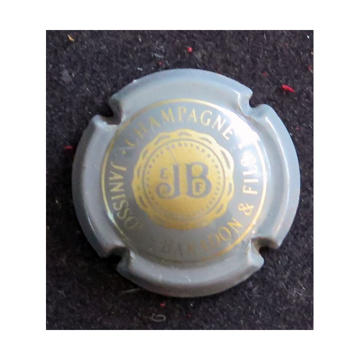 Capsule Muselet de bouteille de champagne JANISSON-BARADON n° 4 Gris