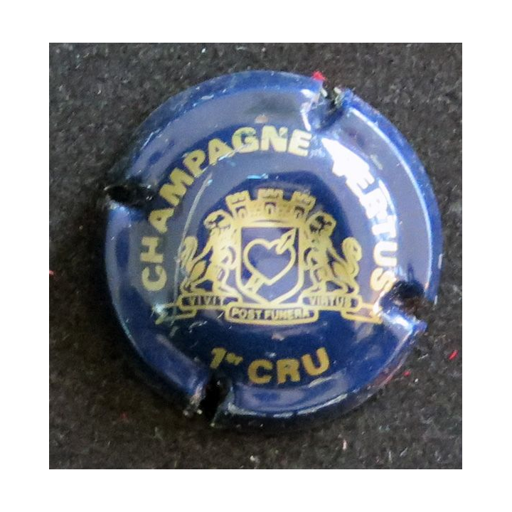 Capsule Muselet de bouteille de champagne LA GOUTTE D'OR n° 15a bleu foncé et or mat