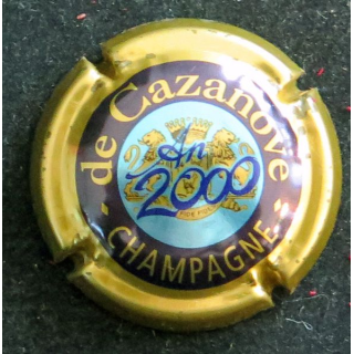 Capsule Muselet de bouteille de champagne De CAZANOVE n° 2 cuvée 2000