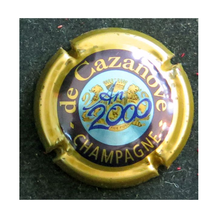 Capsule Muselet de bouteille de champagne De CAZANOVE n° 2 cuvée 2000