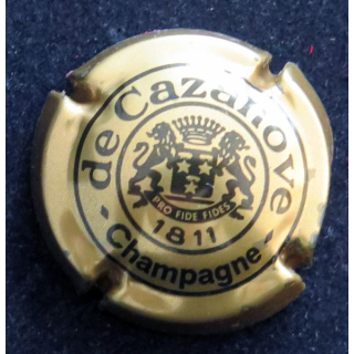 Capsule Muselet de bouteille de champagne De CAZANOVE n° 4a Or bronze grand écusson