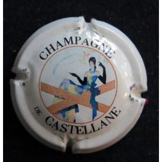 Capsule Muselet de bouteille de champagne De CASTELLANE n° 45 1° série fond blanc