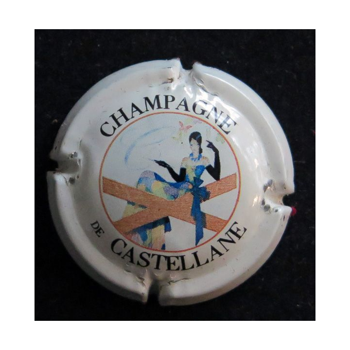Capsule Muselet de bouteille de champagne De CASTELLANE n° 45 1° série fond blanc