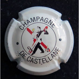 Capsule Muselet de bouteille de champagne De CASTELLANE n° 52 2° série fond blanc