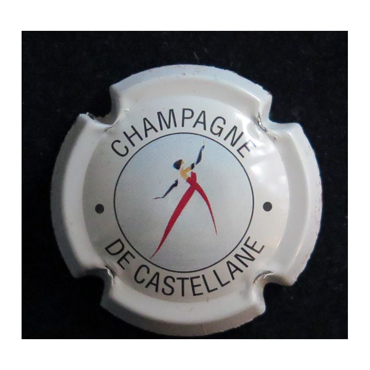 Capsule Muselet de bouteille de champagne De CASTELLANE n° 50 2° série fond blanc