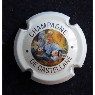 Capsule Muselet de bouteille de champagne De CASTELLANE n° 51 2° série fond blanc