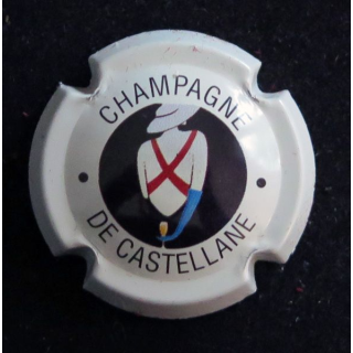 Capsule Muselet de bouteille de champagne De CASTELLANE n° 54 2° série fond blanc