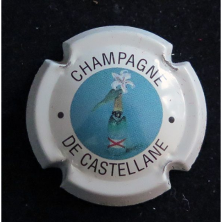 Capsule Muselet de bouteille de champagne De CASTELLANE n° 56 2° série fond blanc