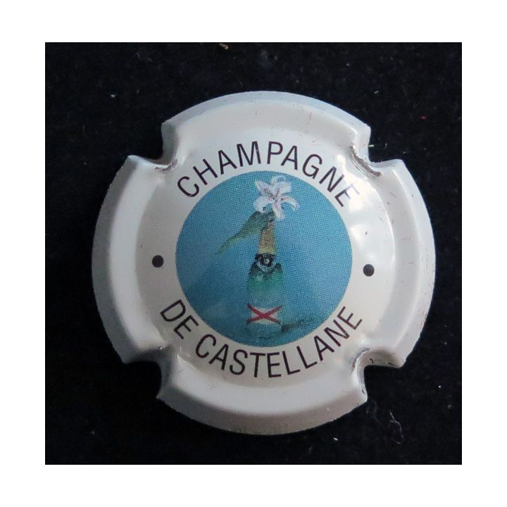 Capsule Muselet de bouteille de champagne De CASTELLANE n° 56 2° série fond blanc