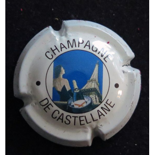 Capsule Muselet de bouteille de champagne De CASTELLANE n° 55 2° série fond blanc